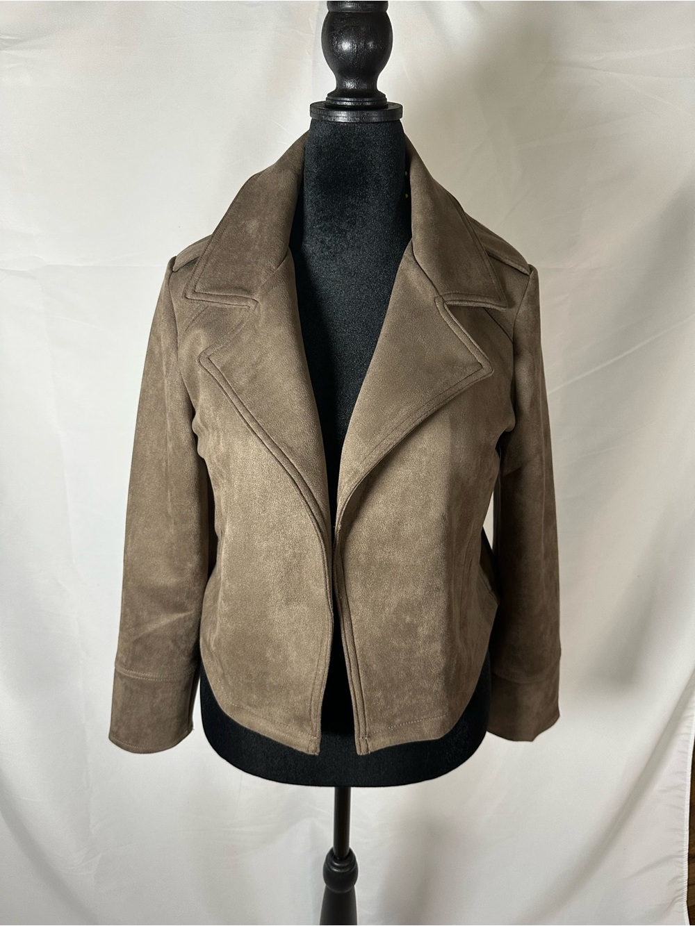 Philosophy Taupe Suede Moto Jacket